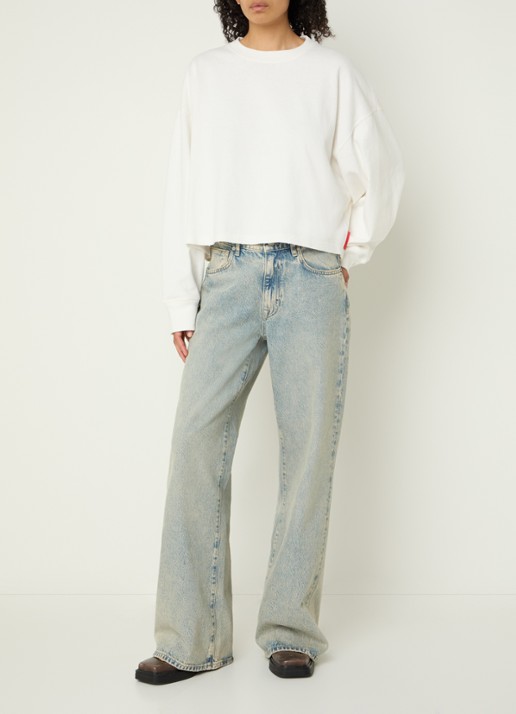 Bellerose Franto longsleeve met ronde hals - voorkant 4 gebroken wit