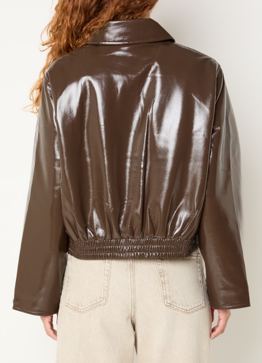 Bellerose Harred jack van imitatieleer - achterkant 2 bruin