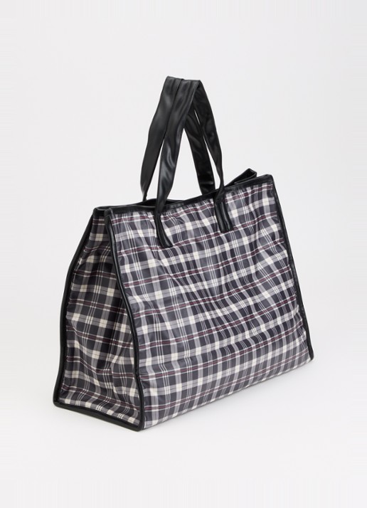 Bellerose Hecky shopper met print - achterkant donkerblauw