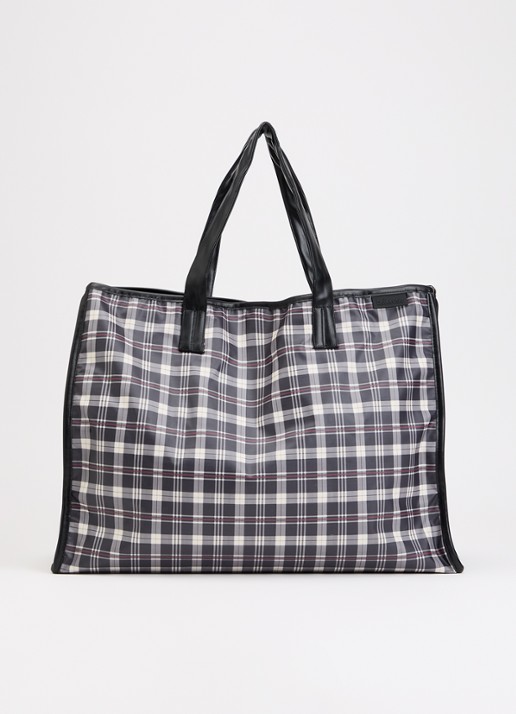 Bellerose Hecky shopper met print - voorkant 2 donkerblauw