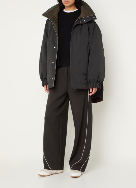 Bellerose Hedi reversible jack met opstaande kraag - voorkant 2 donkerbruin