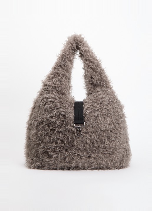 Bellerose Helbi schoudertas van imitatiebont met afneembare schouderriem