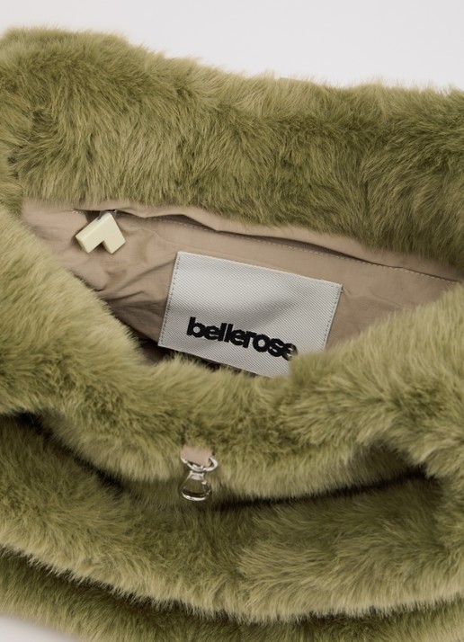 Bellerose Helga handtas van imitatiebont  - detail lichtgroen