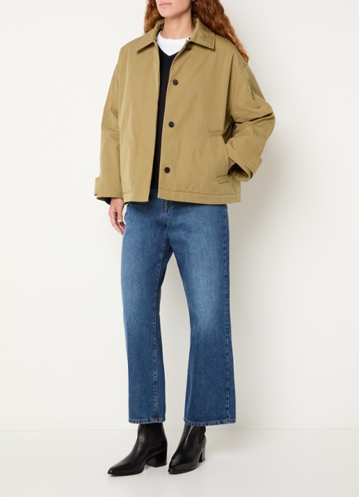 Bellerose Hilma parka met details van imitatiebont - voorkant 4 mosgroen