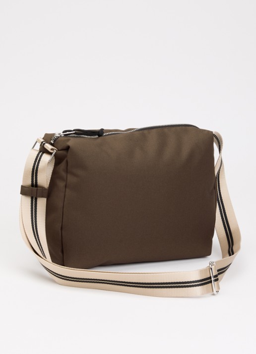 Bellerose Hobbes crossbodytas met verstelbare schouderriem - achterkant 4 donkerbruin