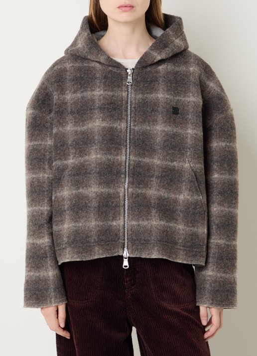 Bellerose Jack in wolblend met ruitdessin en steekzakken