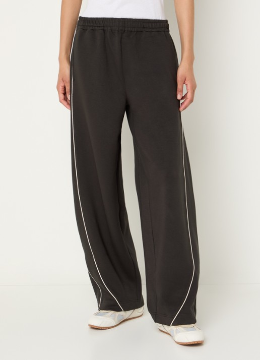 Bellerose Jelina high waist wide fit joggingbroek met steekzakken