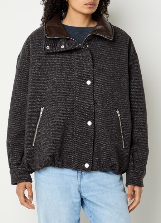 Bellerose Jellis jack in wolblend met ritszakken