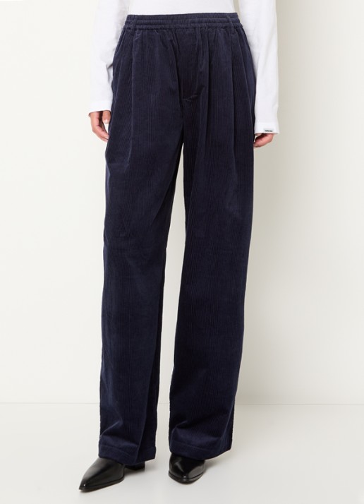 Bellerose Jil high waist wide fit broek met steekzakken