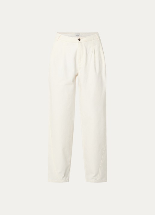 Bellerose Jimi high waist wide fit jeans met gekleurde wassing - voorkant 2 gebroken wit