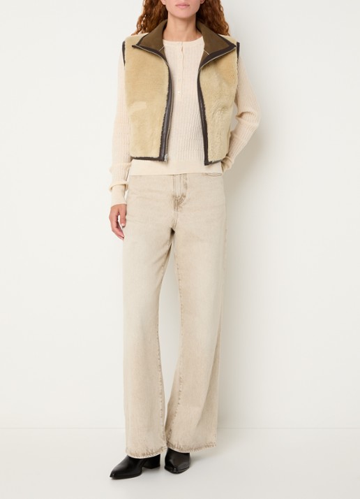 Bellerose Jonson reversible bodywarmer met steekzakken - voorkant 3 bruin