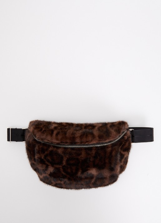 Bellerose Joswel crossbodytas van imitatiebont met panterprint