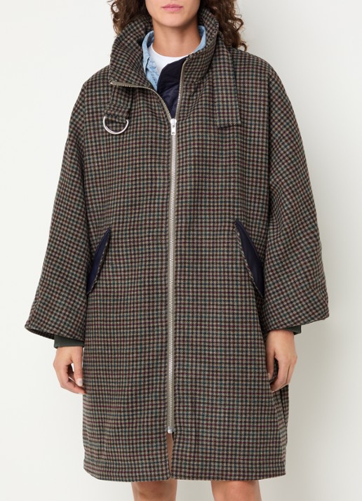 Bellerose Juny mantel van wol met ruitdessin