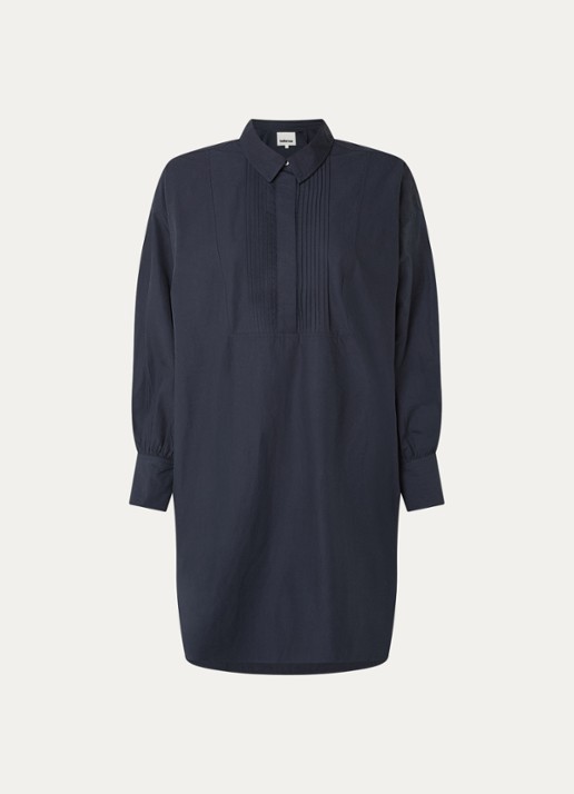 Bellerose Kaat mini tuniekjurk met kraag - voorkant 3 donkerblauw
