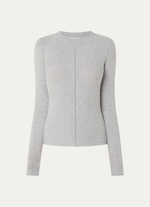Bellerose Mendy long sleeve met boothals - voorkant 2 grijsmele