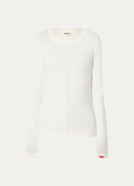 Bellerose Mendy long sleeve met boothals - voorkant 3 wit
