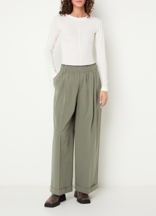 Bellerose Mendy long sleeve met boothals - voorkant 4 wit