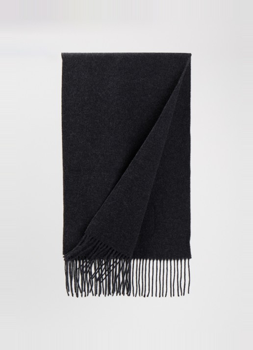 Bellerose Milan sjaal van scheerwol 120 x 35 cm - detail 2 antraciet