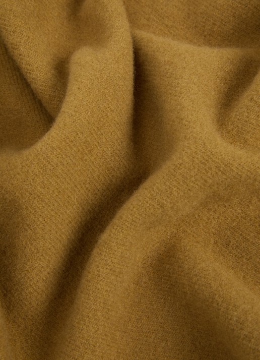 Bellerose Milan sjaal van scheerwol 120 x 35 cm - detail 3 mosterd