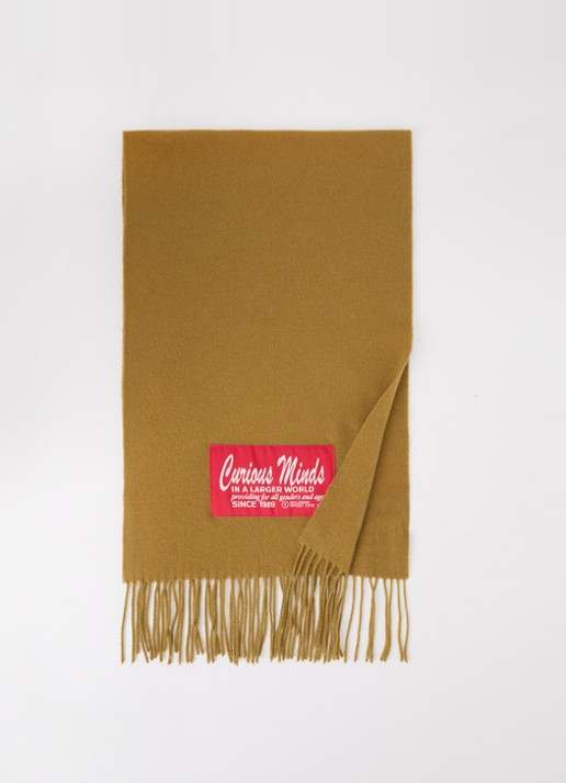 Bellerose Milan sjaal van scheerwol 120 x 35 cm - voorkant mosterd