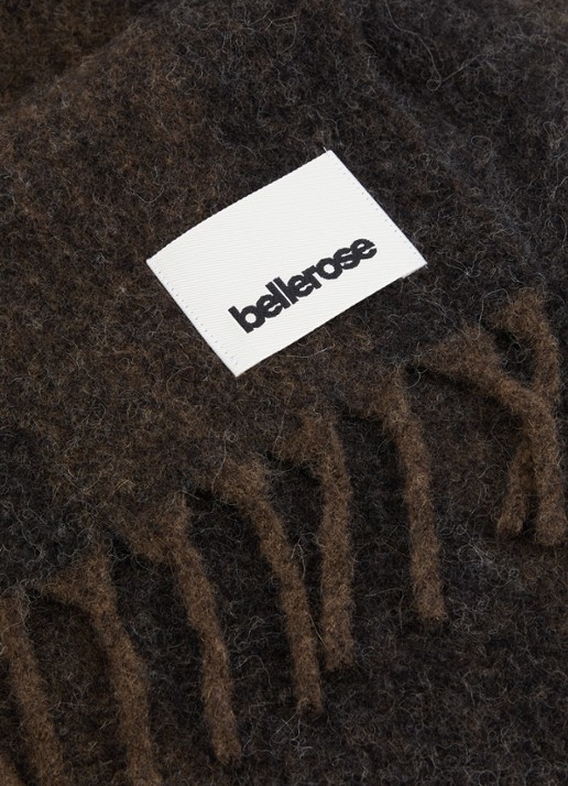 Bellerose Moryan sjaal in alpaca wolblend 220 x 33 cm  - detail 3 bruin