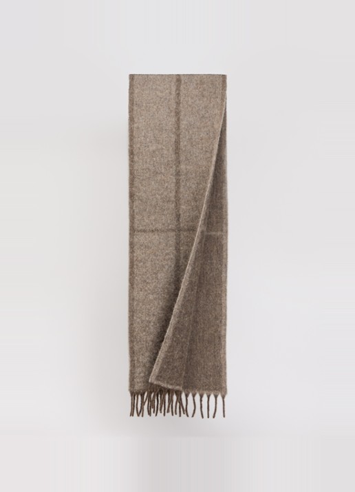 Bellerose Morywo sjaal in alpaca wolblend 220 x 33 cm  - detail 2 bruin