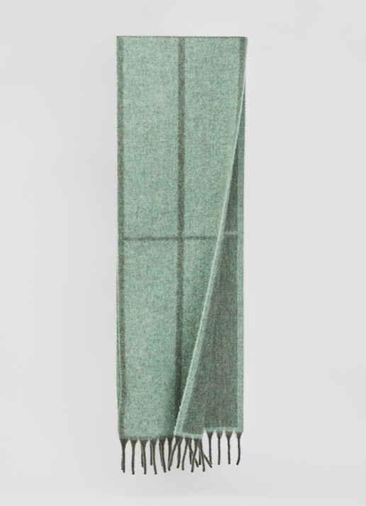 Bellerose Morywo sjaal in alpaca wolblend 220 x 33 cm  - detail 2 groen