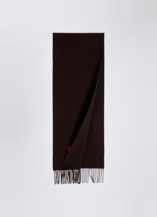 Bellerose Mutch sjaal van wol met franjes 200 x 35 cm - detail 2 rood