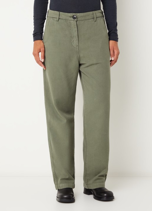 Bellerose Pace low waist tapered fit chino met steekzakken