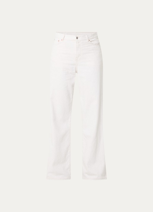 Bellerose Parthe high waist wide fit jeans met gekleurde wassing - voorkant 2 gebroken wit