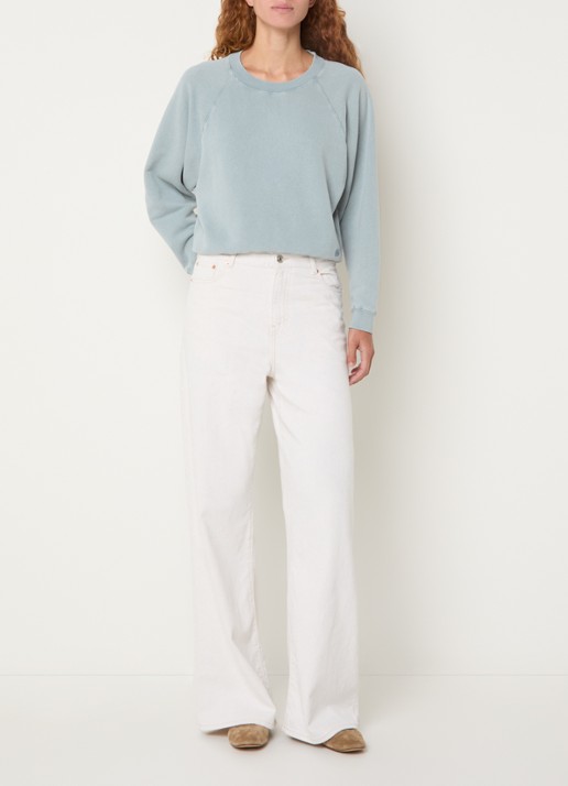 Bellerose Parthe high waist wide fit jeans met gekleurde wassing - voorkant 3 gebroken wit
