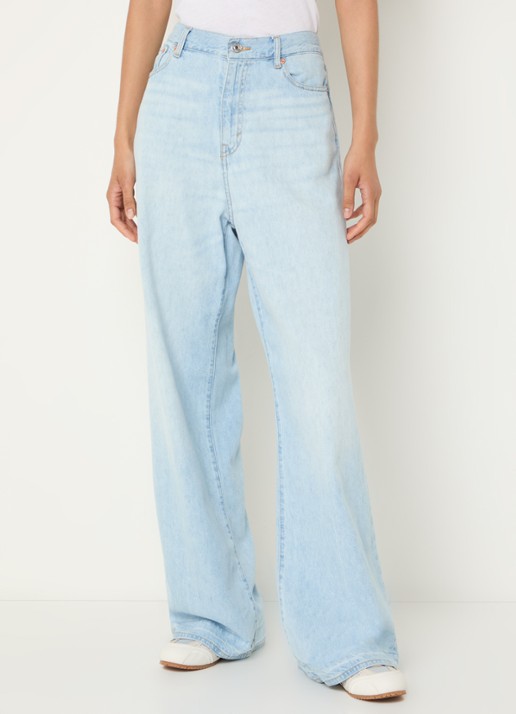 Bellerose Parthe high waist wide leg jeans met lichte wassing