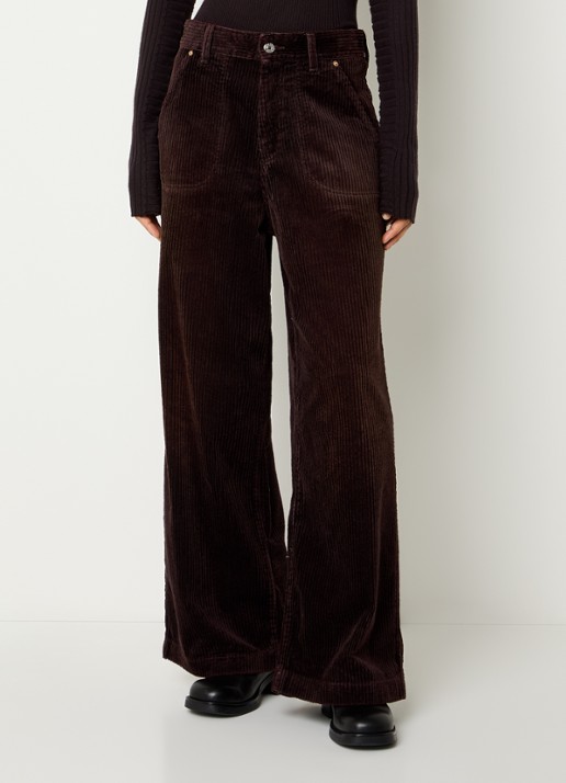 Bellerose Petula high waist wide leg jeans van corduroy