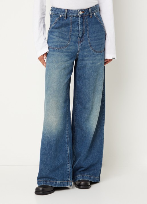 Bellerose Petula mid waist loose fit jeans met medium wassing en steekzakken