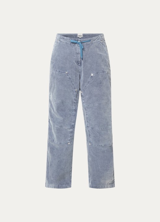Bellerose Phantom mid waist wide fit jeans met gekleurde wassing - voorkant 2 staalblauw
