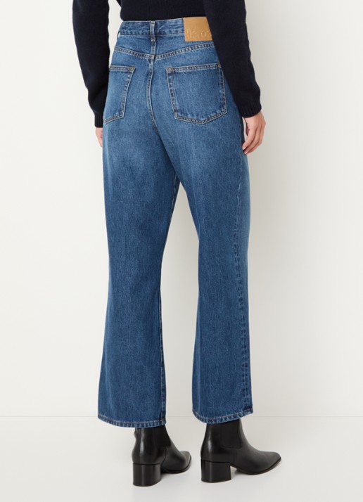 Bellerose Poker high waist wide fit jeans met medium wassing - achterkant 3 indigo