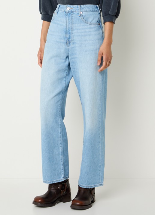 Bellerose Poker high waist wide leg jeans met lichte wassing