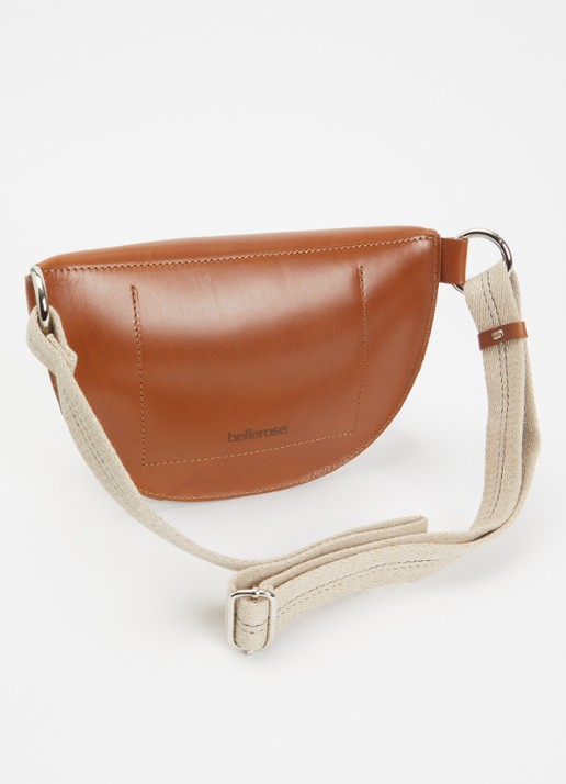 Bellerose Rosie heuptas van kalfsleer - achterkant 2 cognac