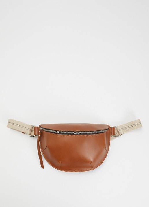 Bellerose Rosie heuptas van kalfsleer - voorkant cognac