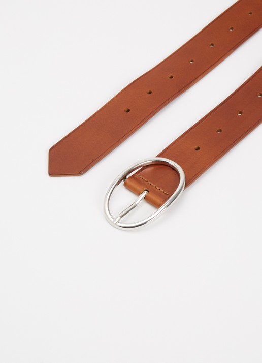 Bellerose Sanel riem van leer - detail 2 cognac