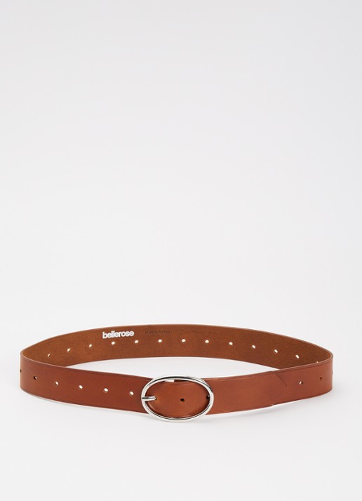 Bellerose Sanel riem van leer - voorkant cognac