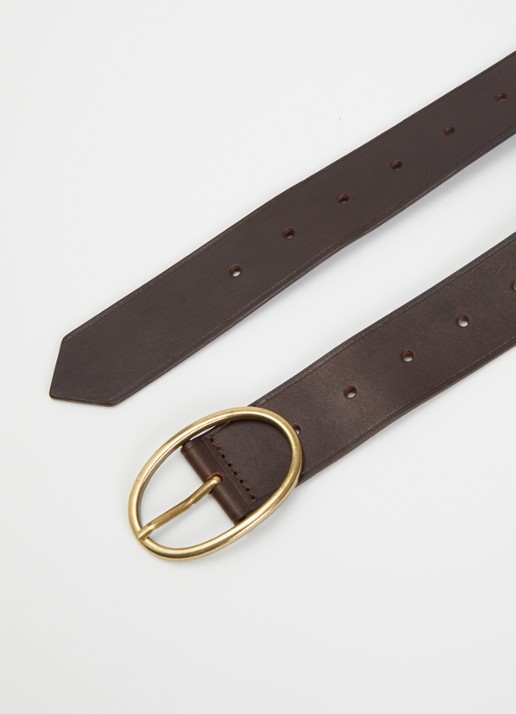 Bellerose Sanel riem van leer - detail 2 donkerbruin