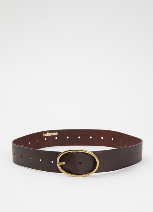 Bellerose Sanel riem van leer - voorkant donkerbruin