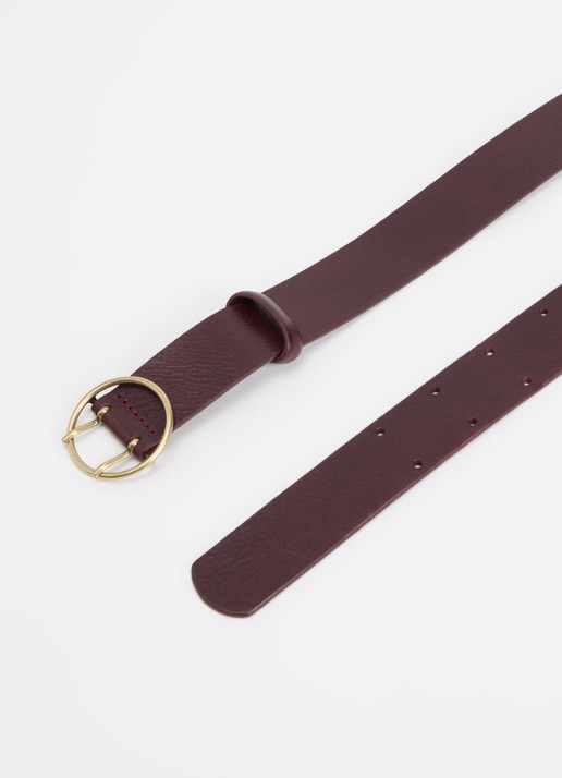 Bellerose Selya riem van leer - detail 2 bordeauxrood