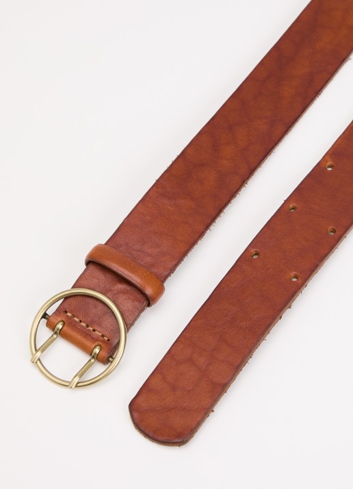 Bellerose Selya riem van leer - detail 2 cognac