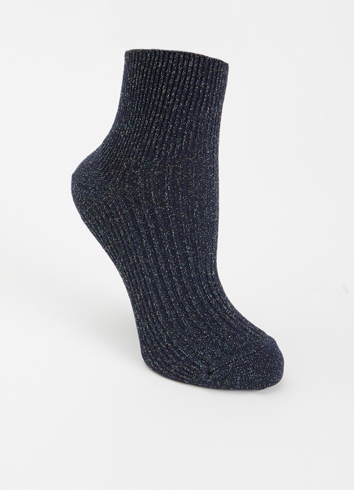 Bellerose Sokken met glitter  - voorkant donkerblauw