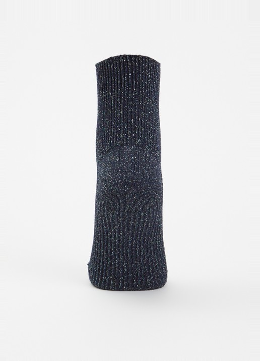 Bellerose Sokken met glitter  - voorkant 2 donkerblauw
