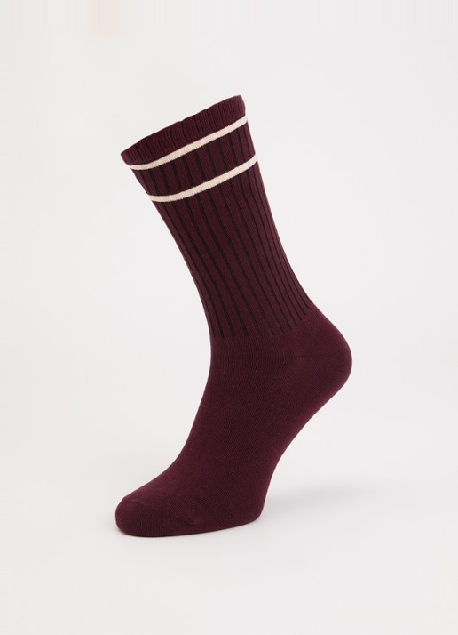 Bellerose Sokken met logo - detail paars