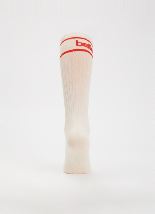Bellerose Sokken met logo - voorkant 2 gebroken wit