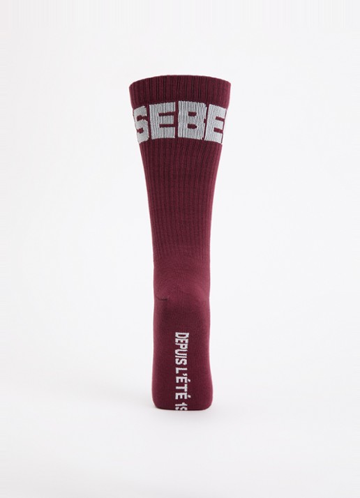 Bellerose Sokken met logo - voorkant 3 bordeauxrood